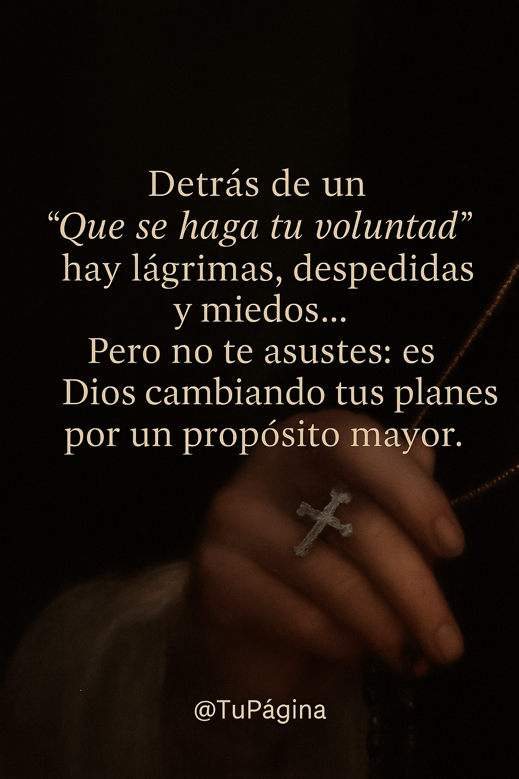 DETRAS DE UN QUE SE HAGA TU VOLUNTAD