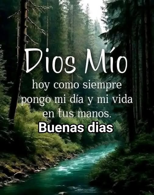 Hoy como siempre pongo mi dia y mi vida en tus manos