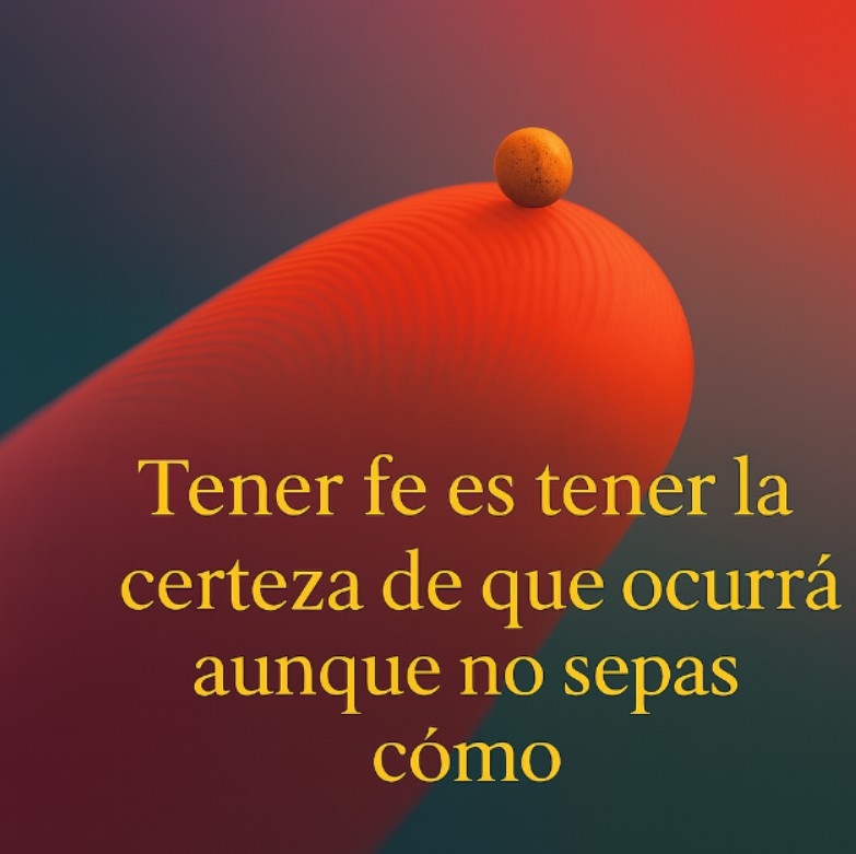 TENER FE  ES TENER LA CERTEZA DE QUE OCURRA