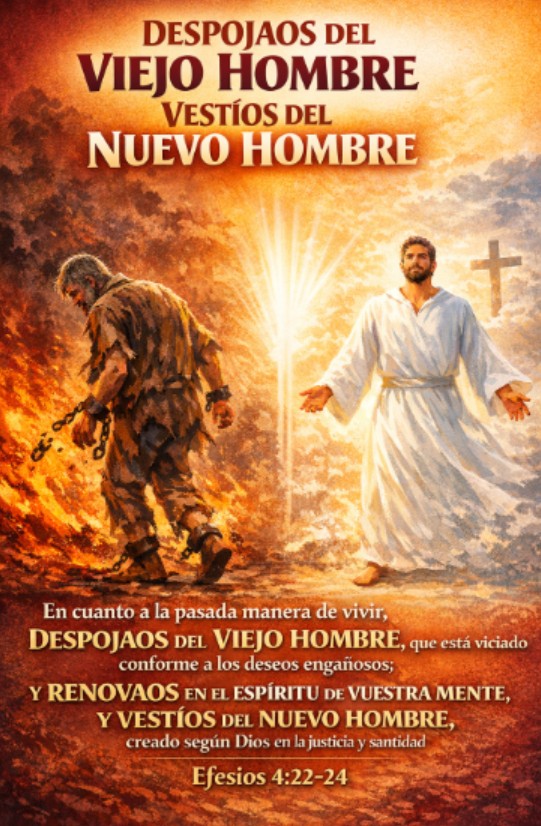 DESPOJARSE DEL VIEJO HOMBRE abandonar la forma de vivir que estaba dominada por el pecado