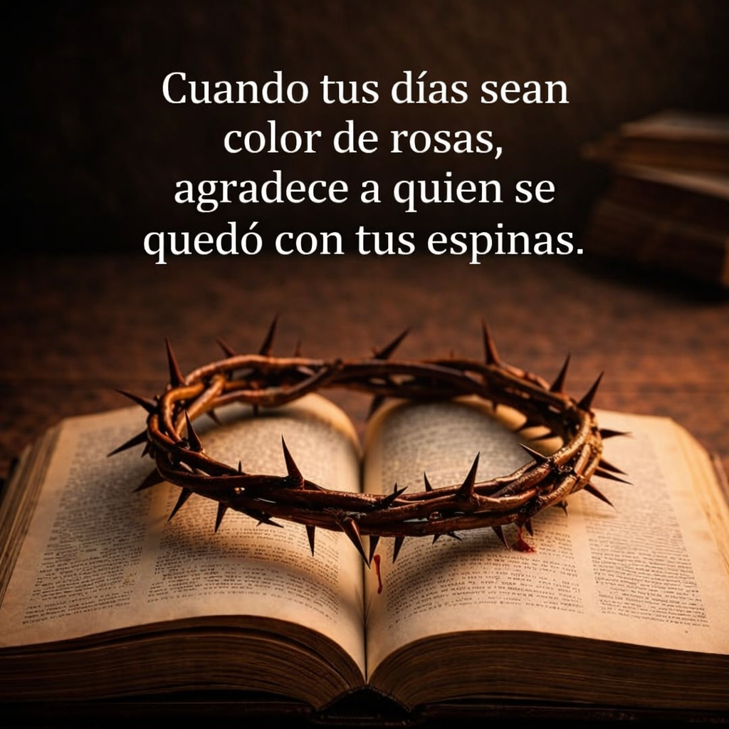 CUANDO TUS DIAS SEAN DE COLOR DE ROSA AGRADECE QUIEN SE QUEDO CON TUS ESPINAS