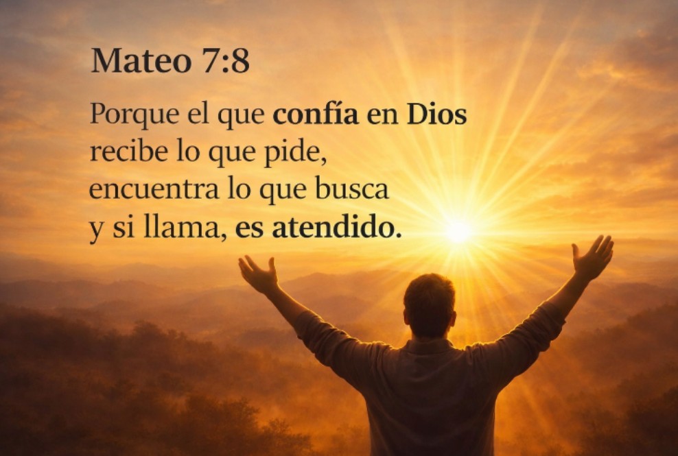 PORQUE EL QUE CONFIA EN DIOS RECIBE LO QUE PIDE