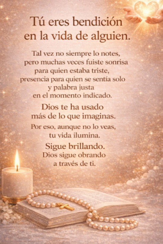TU ERES BENDICION  EN LA VIDA DE ALGUIEN