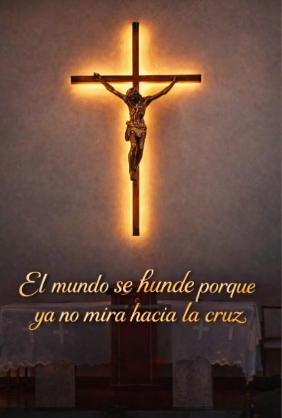 EL MUNDO SE HUNDE PORQUE YA NO MIRA HACIA LA CRUZ